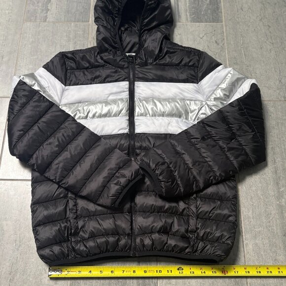 Numero by Free People Quilted Packable Hooded Full Zip Puffer Jacket Size Large - Picture 8 of 10